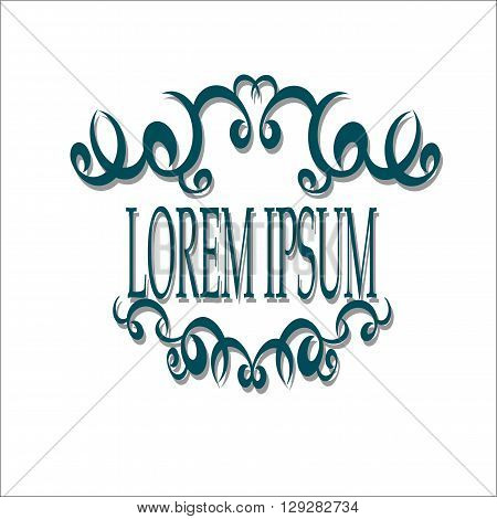 Luxury calligraphic vintage frame for the title. The elegant design of the logo. Vector illustration of a retro frame
