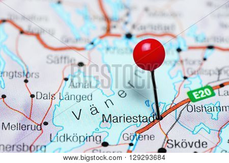 Mariestad pinned on a map of Sweden