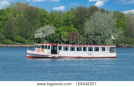 Alster Boats on the Alster in Hamburg
