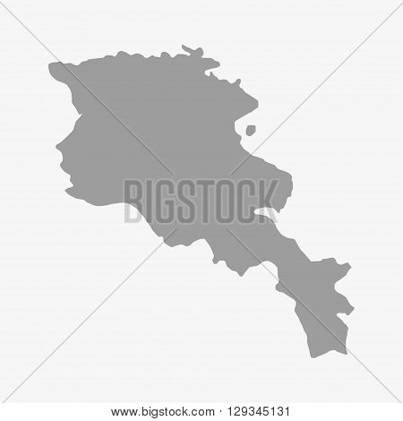Armenia map in gray on a white background