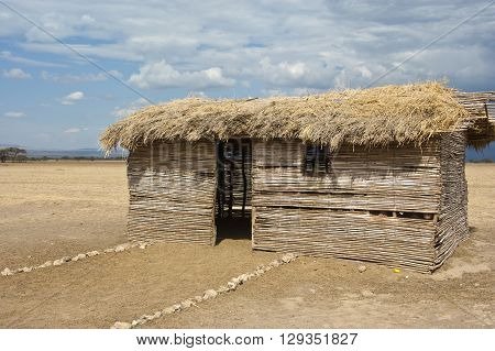 Primary school for maasai children in a maasai village near Serengeti Tansania