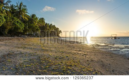 Sunrise view at the Anda White Long Beach at Bohol island of Philippines