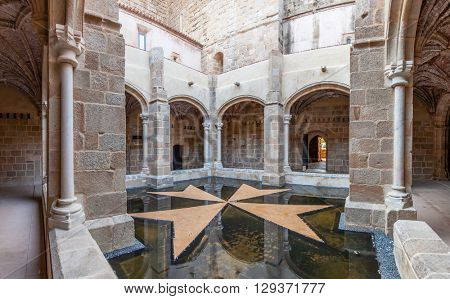 Vila Nova de Famalicao, Portugal.?? September 06, 2015: 9 de Abril Square with the Memorial to the victims of the First World War, in Vila Nova de Famalicao, Portugal.