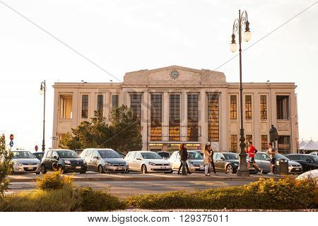 TRIESTE ITALY - MAY 05: View of Stazione Marittima of Trieste on May 05 2016
