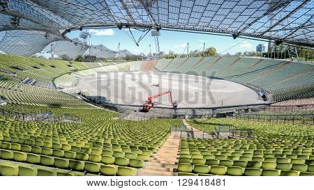 Munich, Germany, 24 April, 2016: View of the stadium in Munich Germany