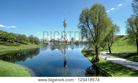 Munich, Germany, 24 April 2016: in Park, Munich Germany