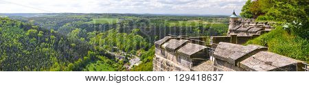 Landmark from fortress Koenigstein, Saxony Swiss nature