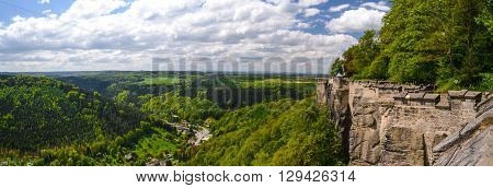 Landmark from fortress Koenigstein, Saxony Swiss nature