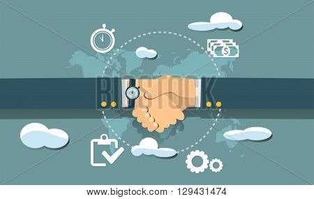 Modern and classic design online success teamwork concept. - vector eps10