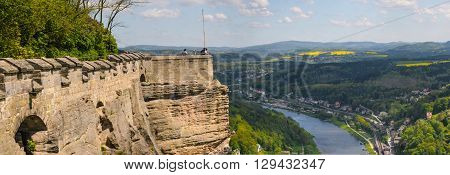 Landmark from fortress Koenigstein, Saxony Swiss nature
