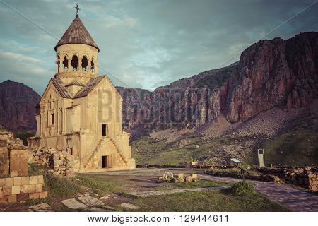 Ancient Monastery Noravank In The Mountains In Amaghu Valley, Armenia.