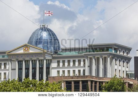 Tbilisi, Georgia - May 07: The Main Office Of The President At Sunset On May 07, 2016 In Tbilisi. Th