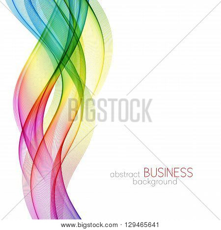 Abstract wave vector background, rainbow  waved lines for brochure, website, flyer design. Spectrum wave. Rainbow color