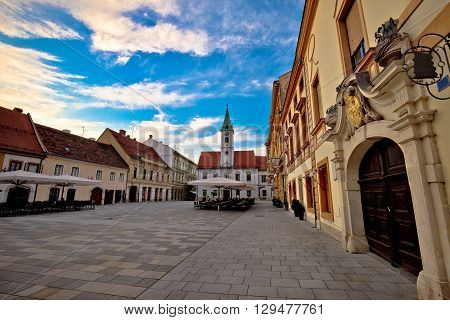 Varazdin baroque architecture in town center Zagorje Croatia