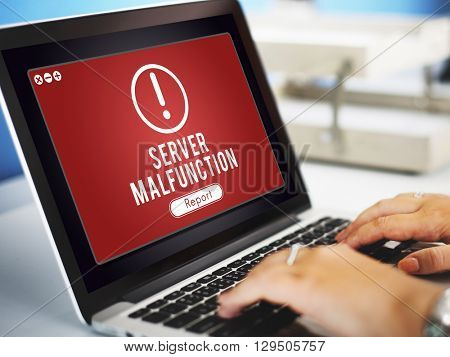 Server Malfunction Network Problem Technology Software Concept