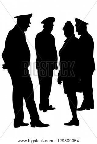 People of special police force on white background