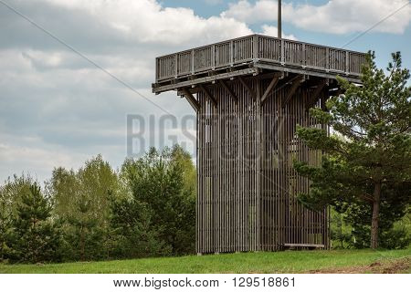 Aukstojas Hill, the highest point in all of Lithuania, located in the, Medininkai, Highlands next to Vilnius