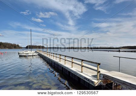 Lake Plateliai in Zemaitija National Park, Samogitia, Plateliai, Lithuania. Lake Plateliai is 9th biggest in Lithuania.