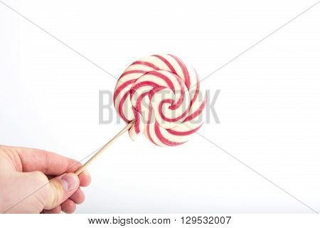 Swirl Lollipop isolated on the white background