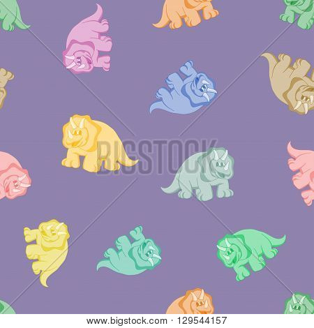 Dinos are kind and funny. Seamless series for young children