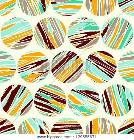 Vector Seamless Abstract Pattern. Abstract Circles. Background For Scrapbooking, Fabric, Wrapping Pa