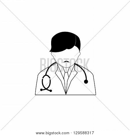 Pictogram of a doctor with his sthethoscope