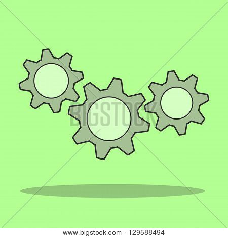 Gear vector logo icon template. Machine progress teamwork logo. Technology and techno shapes. Gear symbol. Teamwork vector logo. Teambuilding concept.