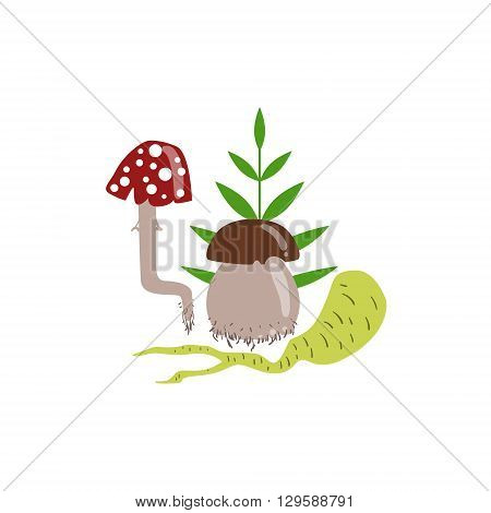 Magic Potion Ingredients Flat Isolated Childish Style Simple Vector Drawing In Bright Colors On White Background