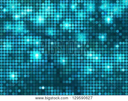 Round Blue Mosaic Horizontal