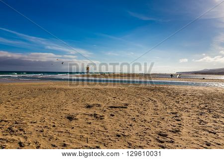 Sotavento Beach During Summer Day - Fuerteventura Canary Islands Spain