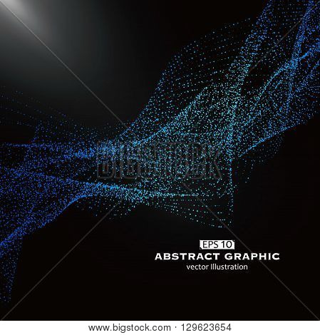 Dot pattern composed of meshTechnological sense of abstract graphics