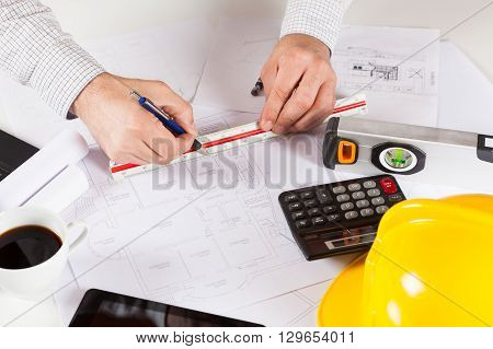 Architects meeting discussing a new draft plans