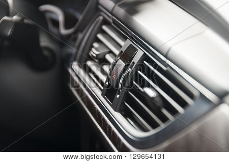 Modern car luxury interior ac ventilation deck