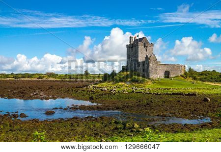 Calway Ireland - August 4 2013: The Dunguaire castle