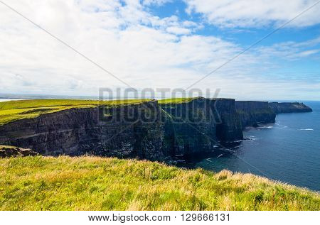Ireland Calway county the Cliffs of Moher view of the South Cliffs towards Hang Head