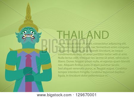 Giant of Thailand. Thailand Travel concept .