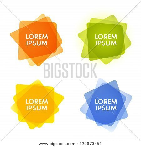 Set of colorful vector shapes. Abstract vector banners. Design elements. Eps 10