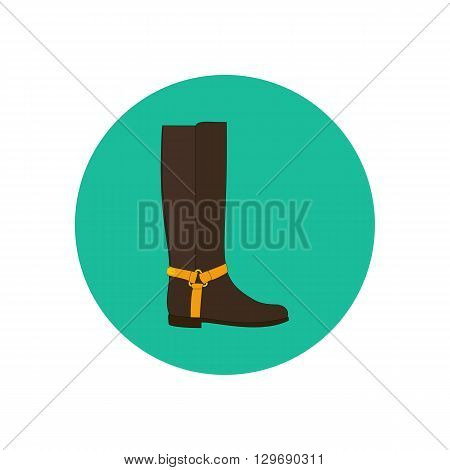Boots shoes illustration. Low heels boots. Vector illustration