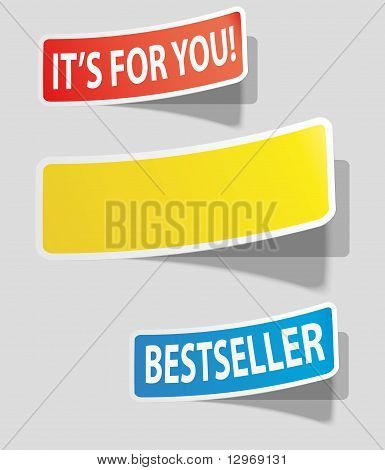 Tre realistico adesivo colorato