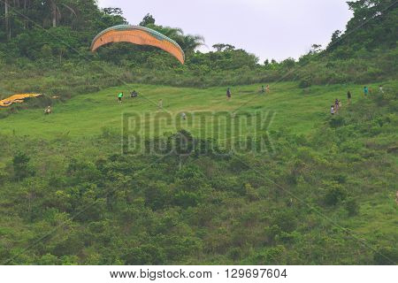 Paragliding At The Brava Beach In Florianopolis