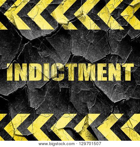 indictment, black and yellow rough hazard stripes