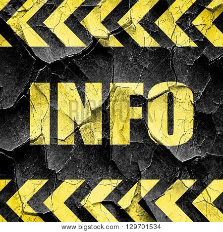 info, black and yellow rough hazard stripes