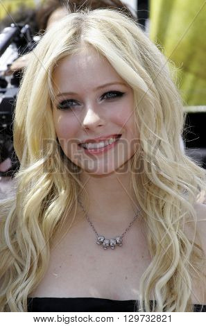 Avril Lavigne at the Los Angeles premiere of 'Over The Hedge' held at the Mann Village Theatre in Westwood, USA on April 30, 2006.