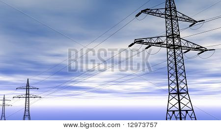Vysoké napětí přenosových věží