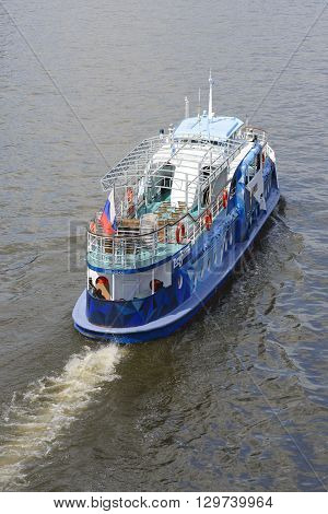 Pleasure Boat On The Moscow River