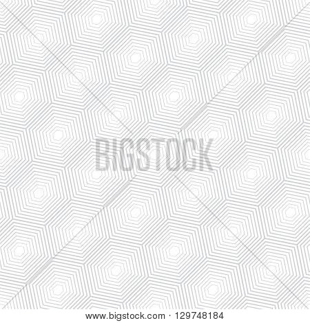 Seamless pattern. Modern stylish geometric texture with regularly repeating diagonal linear hexagons. Vector element of graphic design