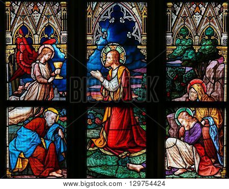 Stained Glass - Jesus In The Garden Of Gethsemane