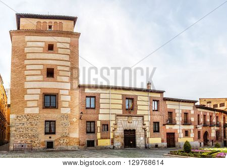 House And Tower Lujanes On Plaza De La Villa In The Old Town Of Madrid