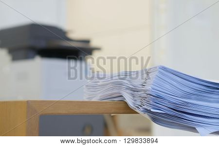 Stack Of Document After Printing