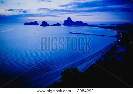 Sunrise at Ao Prachuab Prachuap Khiri Khan South of Thailand